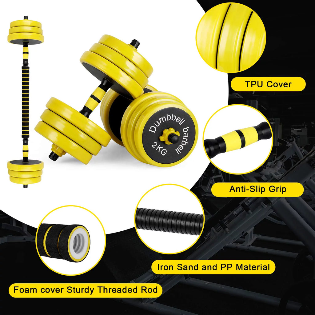 Adjustable 44 Pounds Non-Slip Neoprene Dumbbell Set T801
