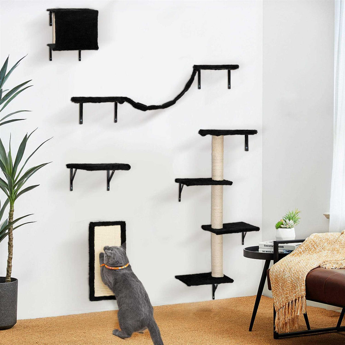 Wall Mounted Shelves Set Cat Tree I4761