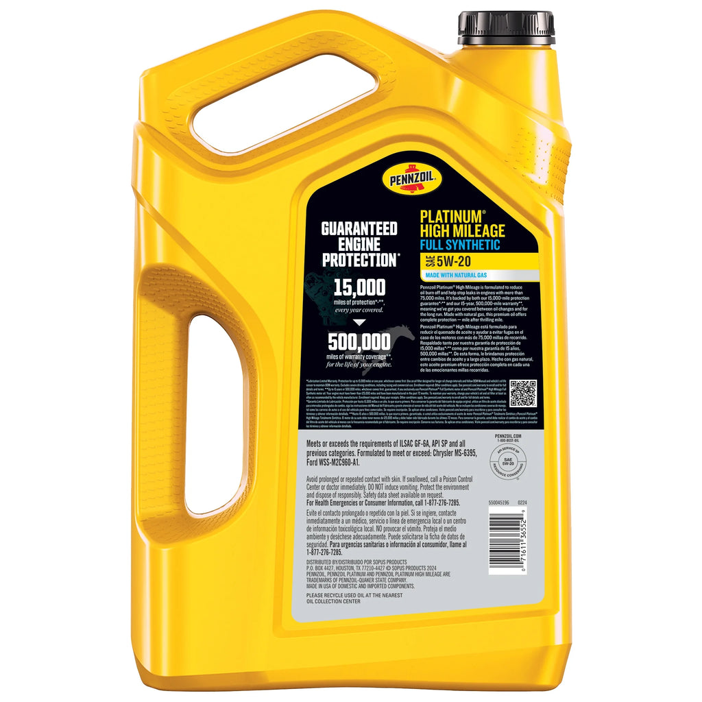 Full Synthetic 5W-20 Motor Oil, 5 Quart V280406