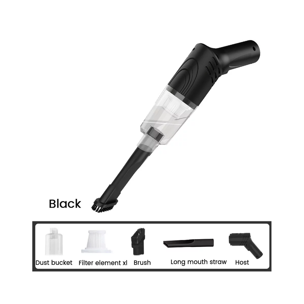 3 in 1 Portable Rechargeable Handheld Car Vacuum Cleaner Black Y88871