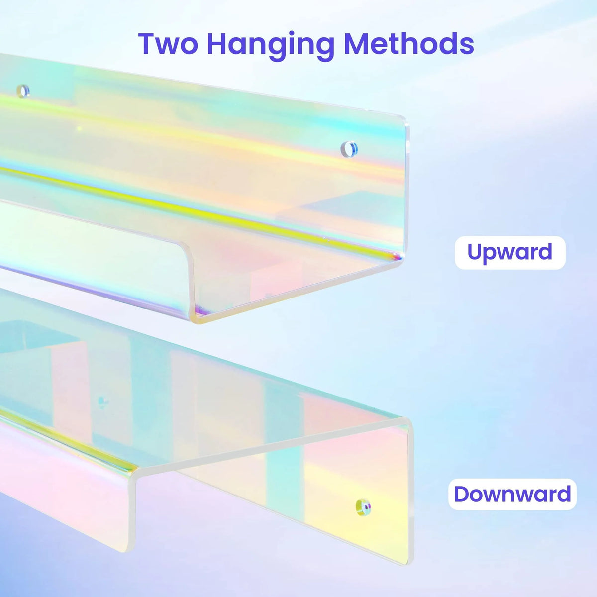 15 Acrylic Floating Shelves Wall Mounted, 4pack Clear Acrylic Shelves T63010