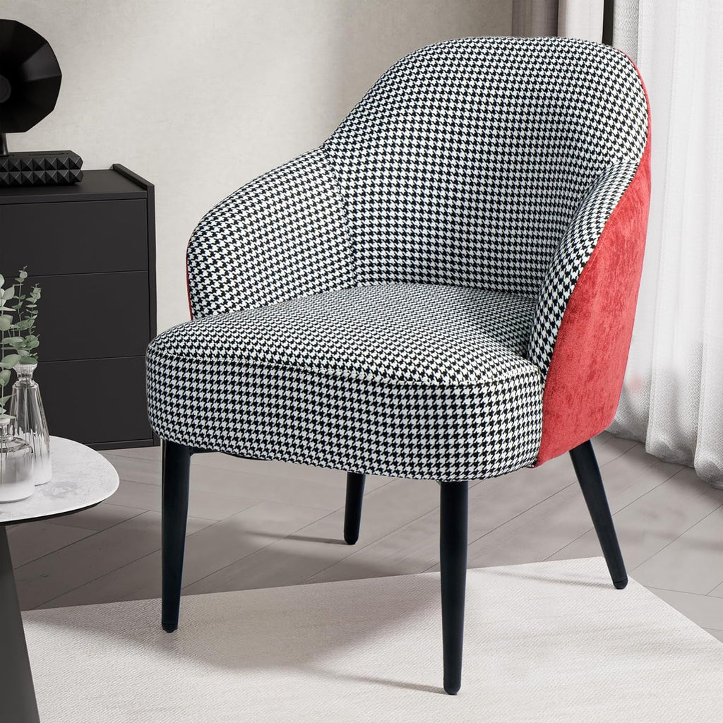 Houndstooth Upholstered Accent Chair S4573