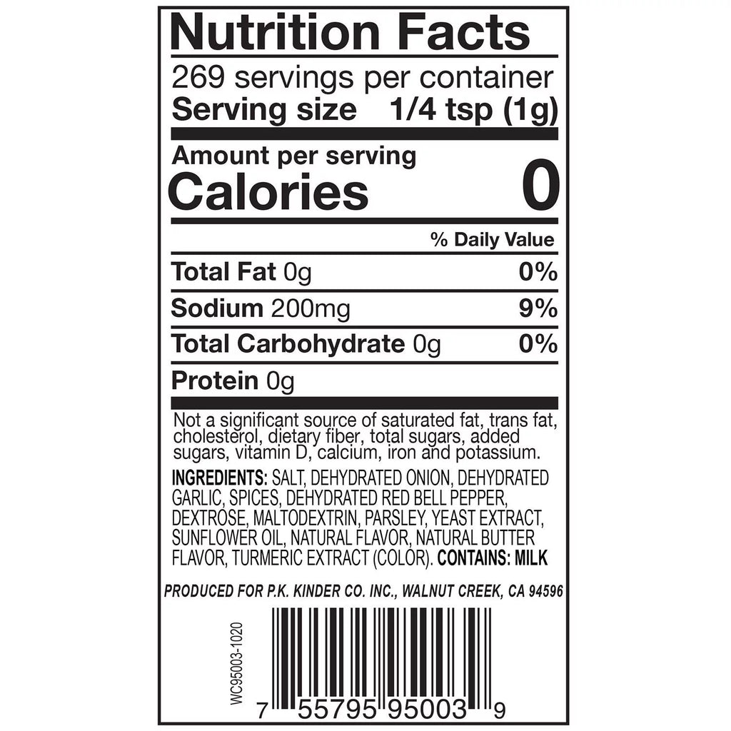 Buttery Steakhouse Seasoning 9.5 oz Pack of 2 O5327