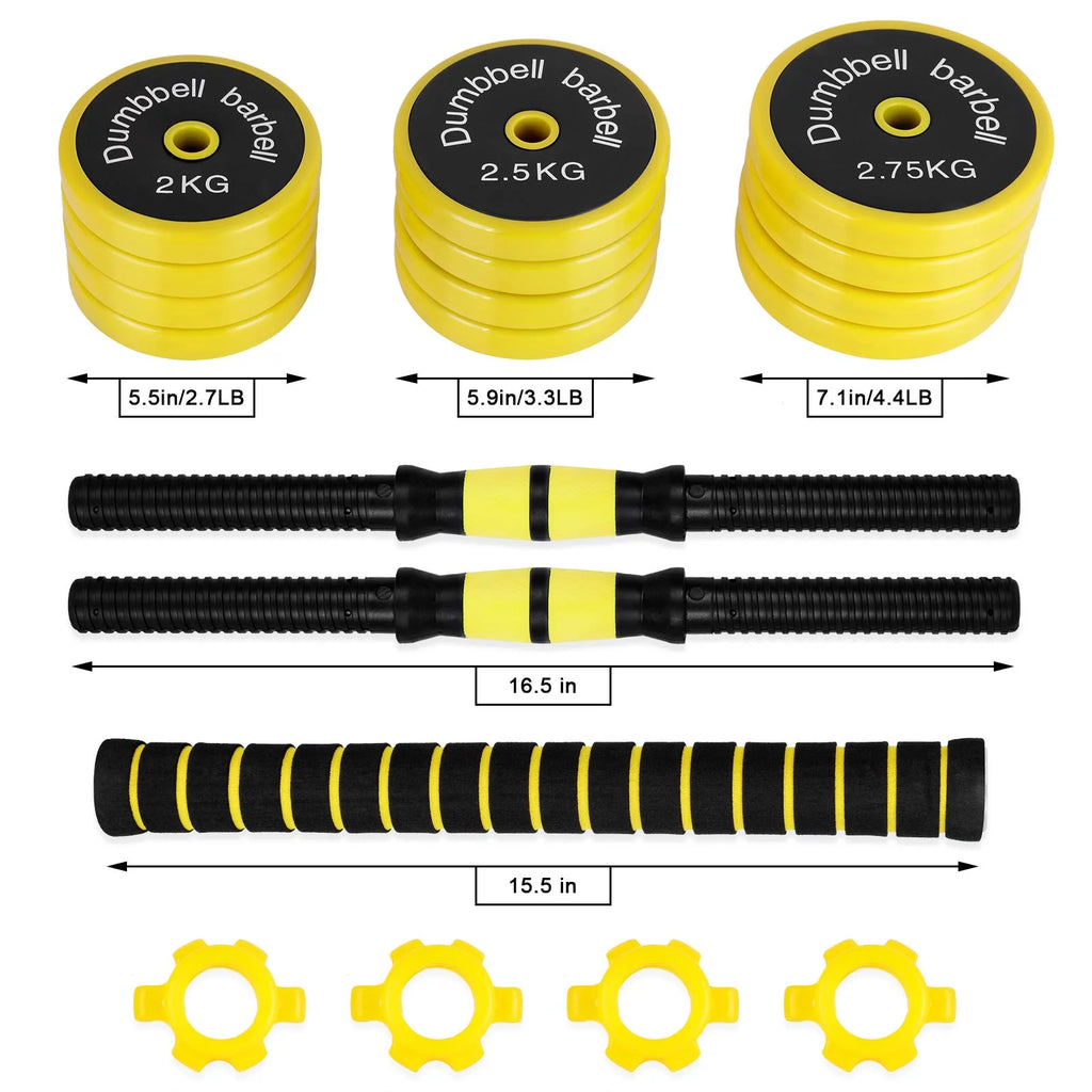 Adjustable 44 Pounds Non-Slip Neoprene Dumbbell Set T801