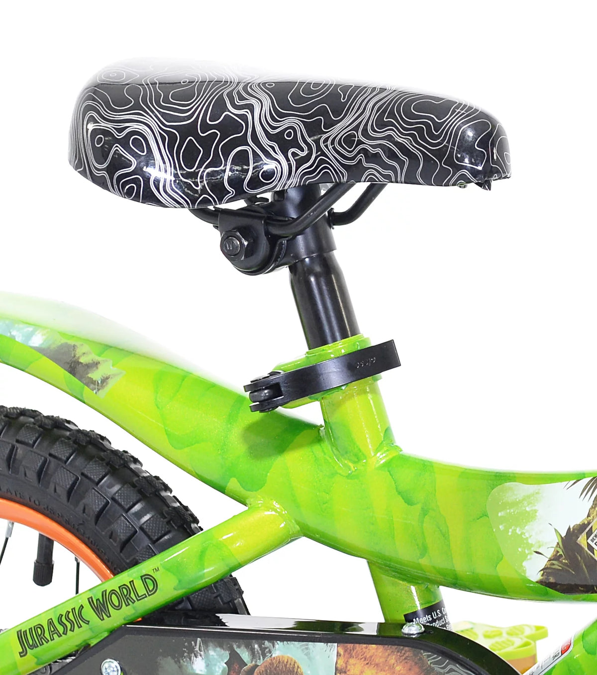 Green and Orange 12-inch Boy's Bicycle with Training Wheel I62798