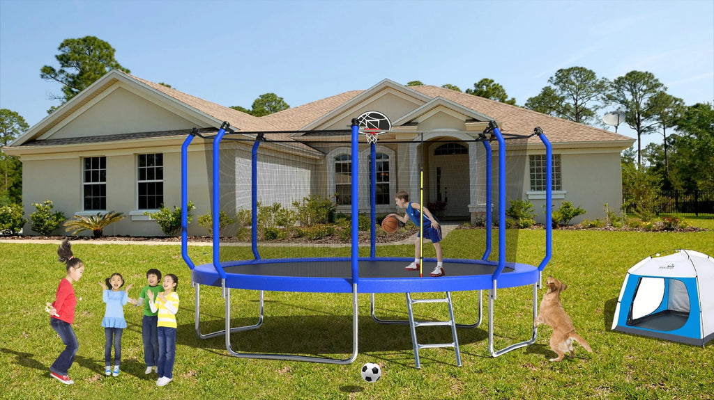 12FT Round Trampoline with Enclosure M877292