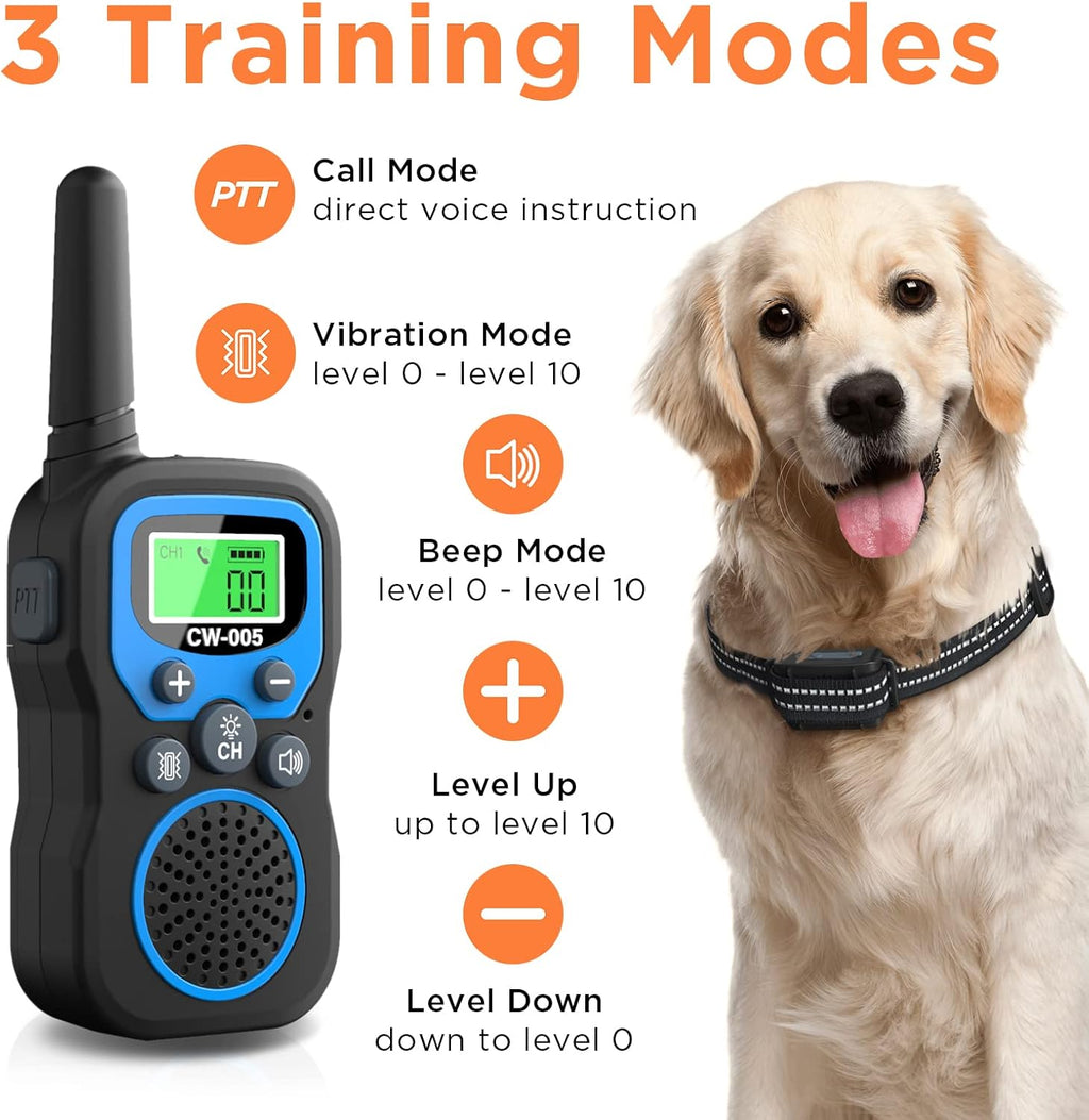 Dog Training Collar with Remote, Vibration Beep Modes, Waterproof Rechargeable, Pack of 2 V828876