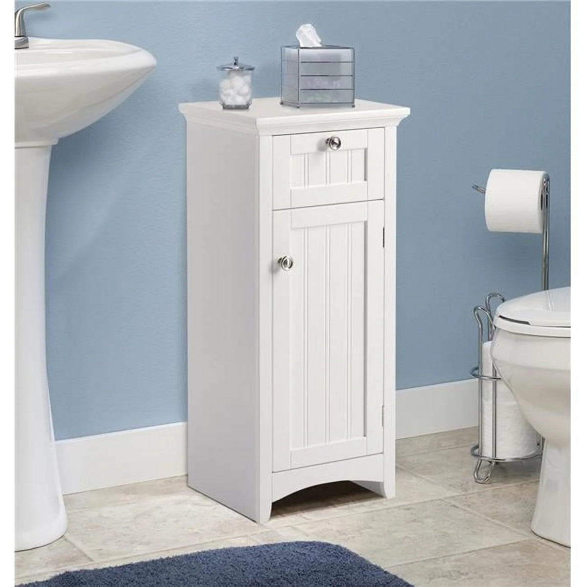 Space Saving Storage Cabinet with One Drawer & One Door F393231