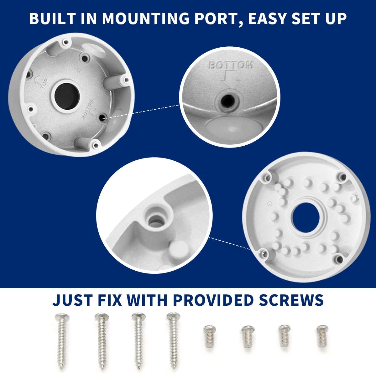 Bullet Camera Junction Box Mount Bracket 8 Set C73666