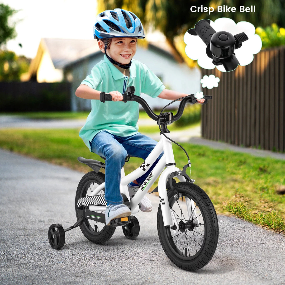 14 Inch Kids Bike with Training Wheels and Basket G634296