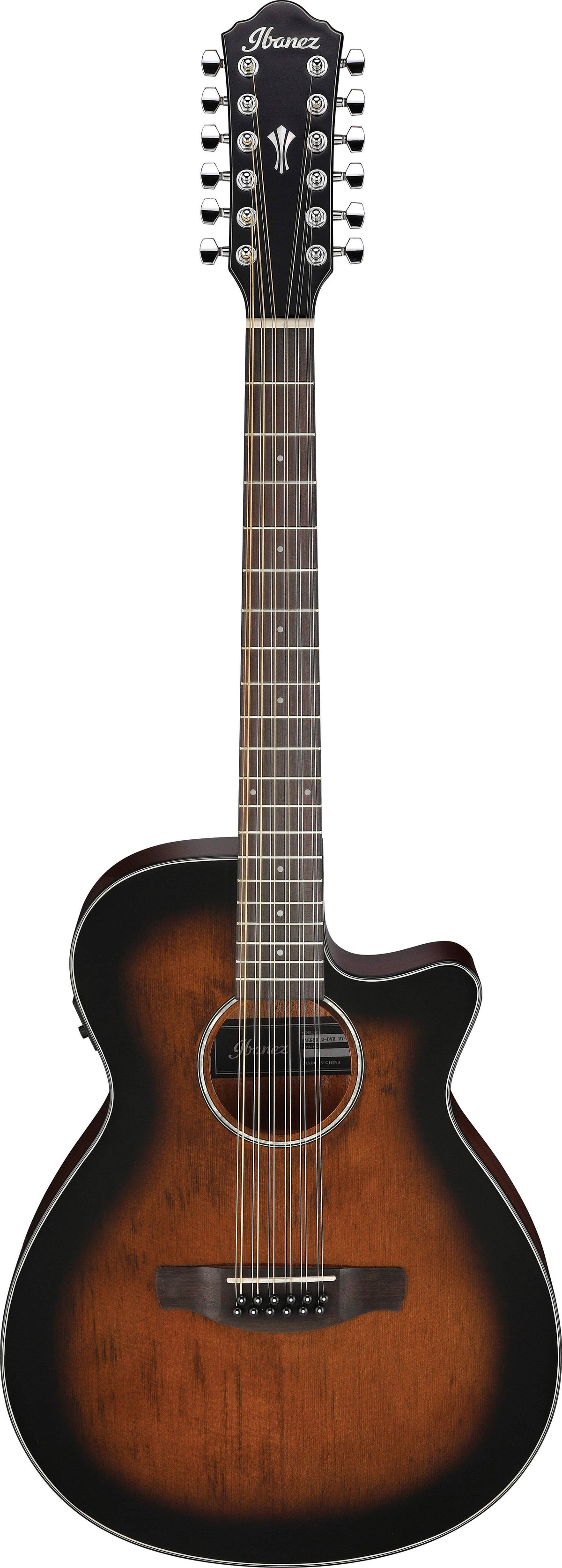 Dark Violin Sunburst 12 String Acoustic-Electric Guitar J899