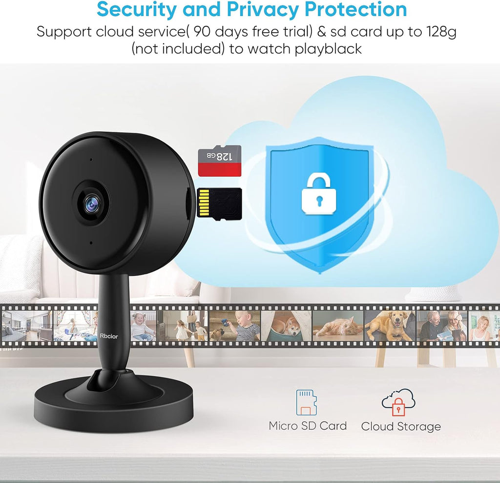 1080P HD Indoor Security Camera with Motion Detection, 2-Way Audio, Night Vision V292