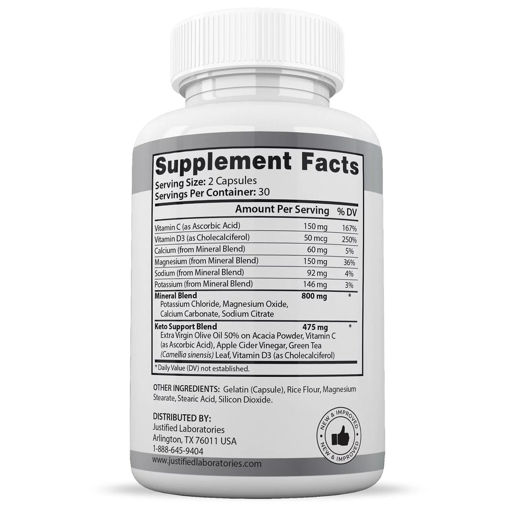Keto ACV Pills 1275mg Dietary Supplement 180 Capsules C7266
