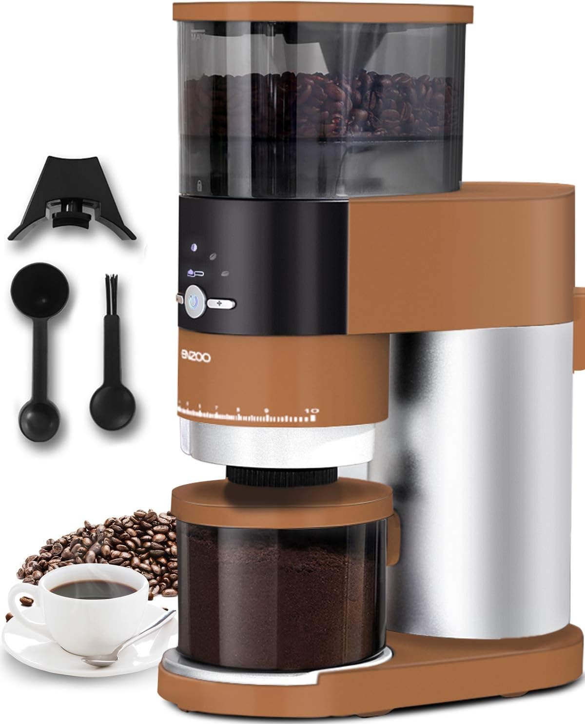 Electric Conical Burr Coffee Grinder 40 Grind Setting Black O393
