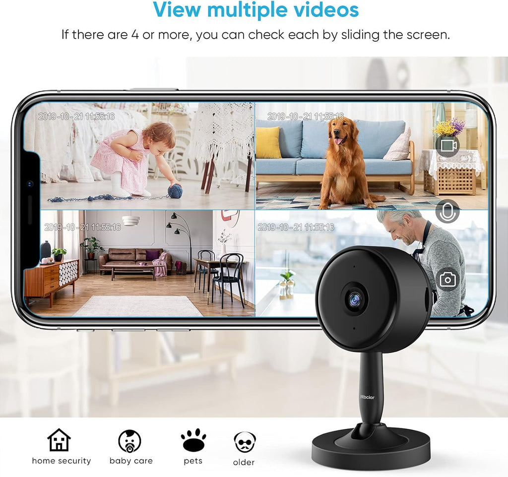 1080P HD Indoor Security Camera with Motion Detection, 2-Way Audio, Night Vision V292