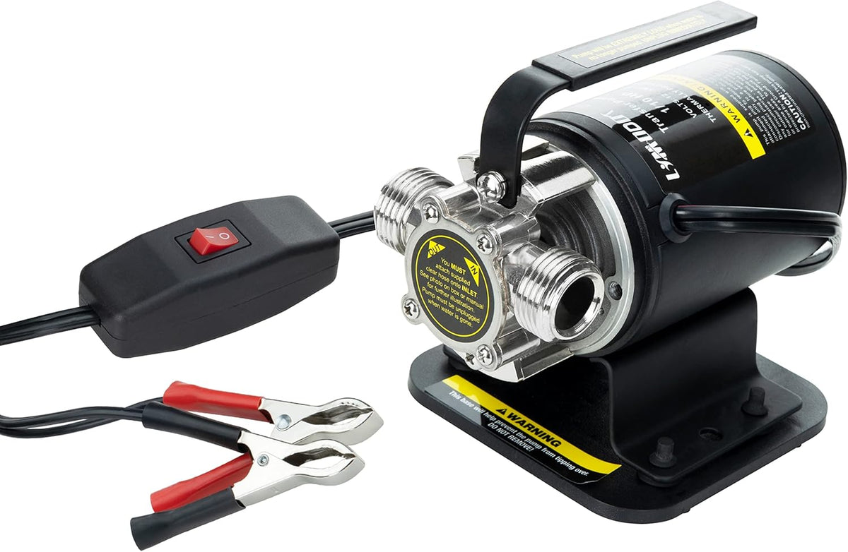 12V Portable Self-Priming Water Transfer Pump with Suction Hose Kit M21819
