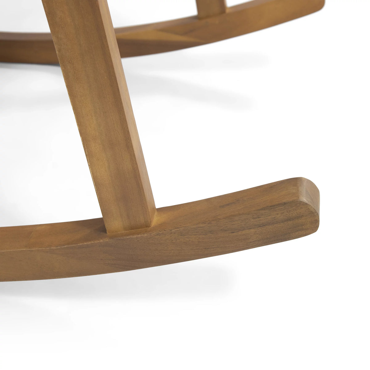 2 Seater Acacia Wood Rocking Chairs and Side Table Set I958