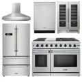 48 In. Propane Gas Range, Range Hood, Refrigerator, Dishwasher, Wine Cooler L542