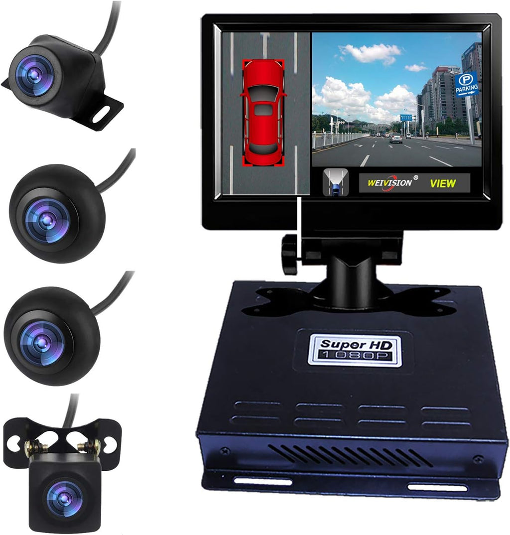 360 Degree Bird View Car DVR Camera System Kit with 7inch Monitor I436584