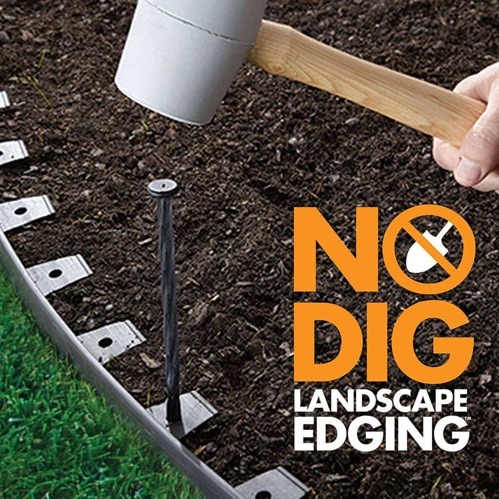 Plastic No-Dig Landscape Edging Kit 100-Feet P949