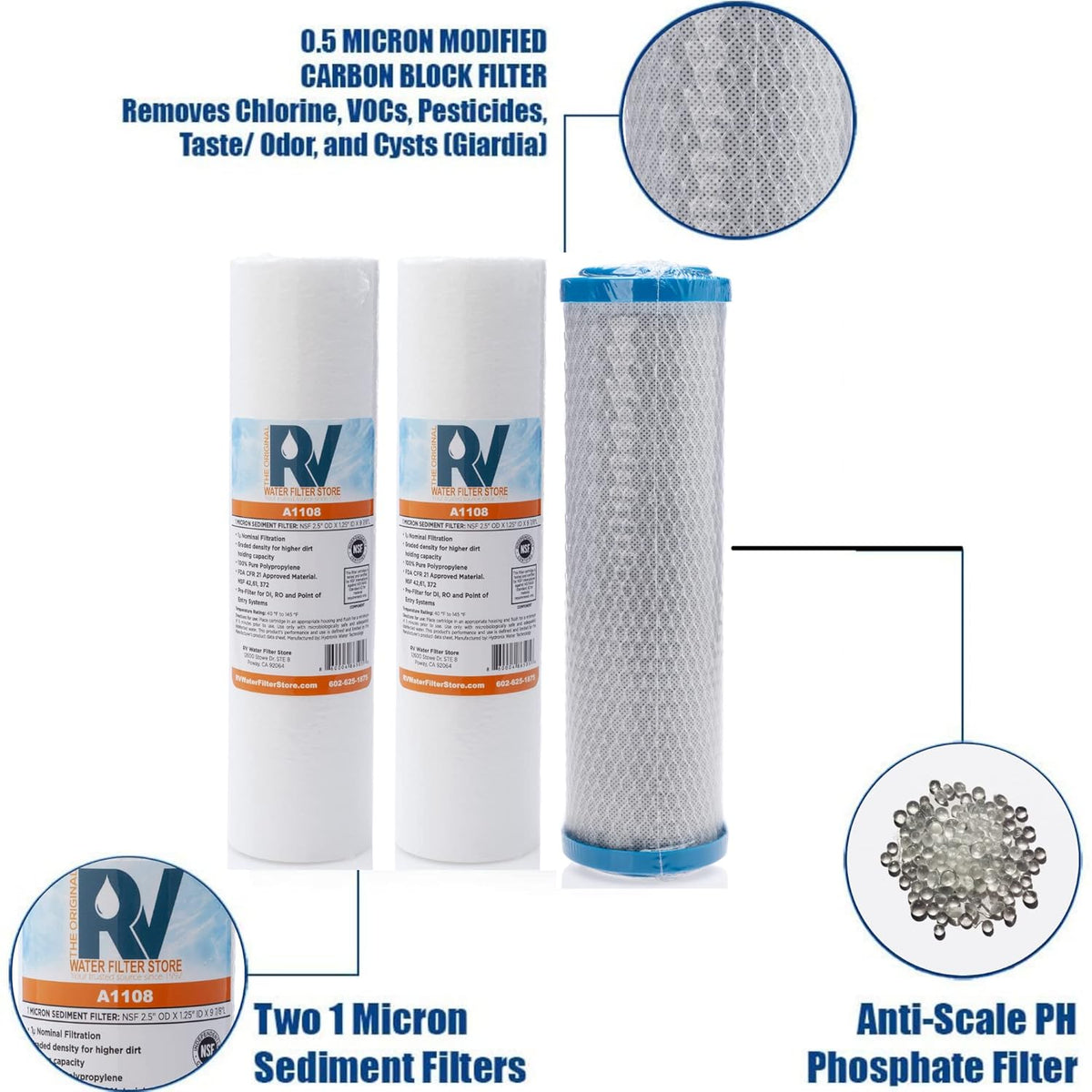 2 Stage Water Filtration System with Anti-Scale Filter C990