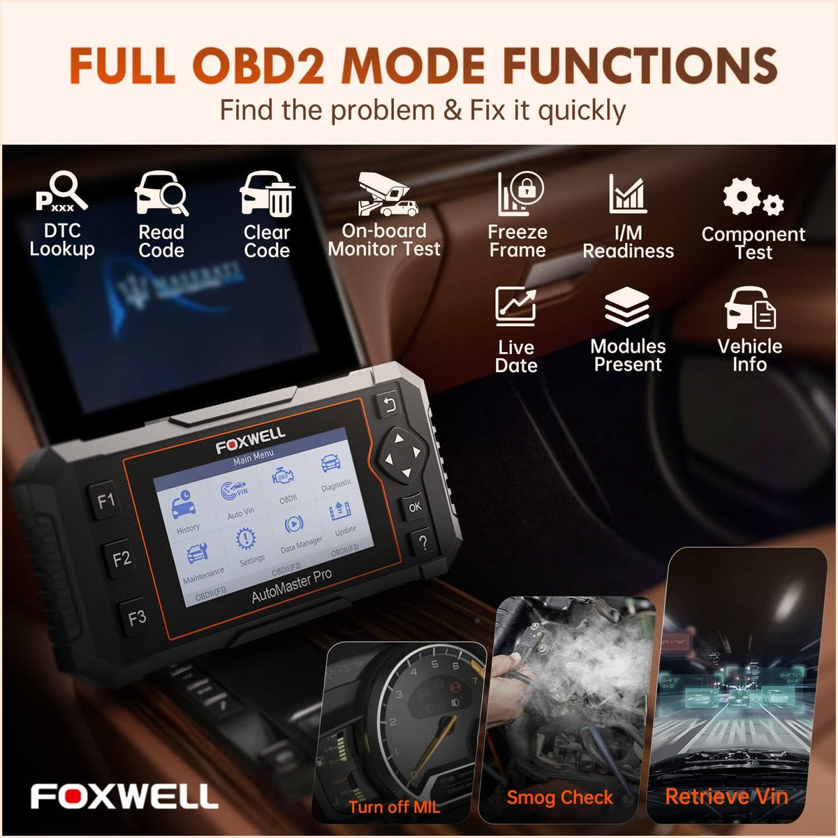 OBD2 Scanner ABS Bleeding Scan Tool All Systems Code Reader N6146