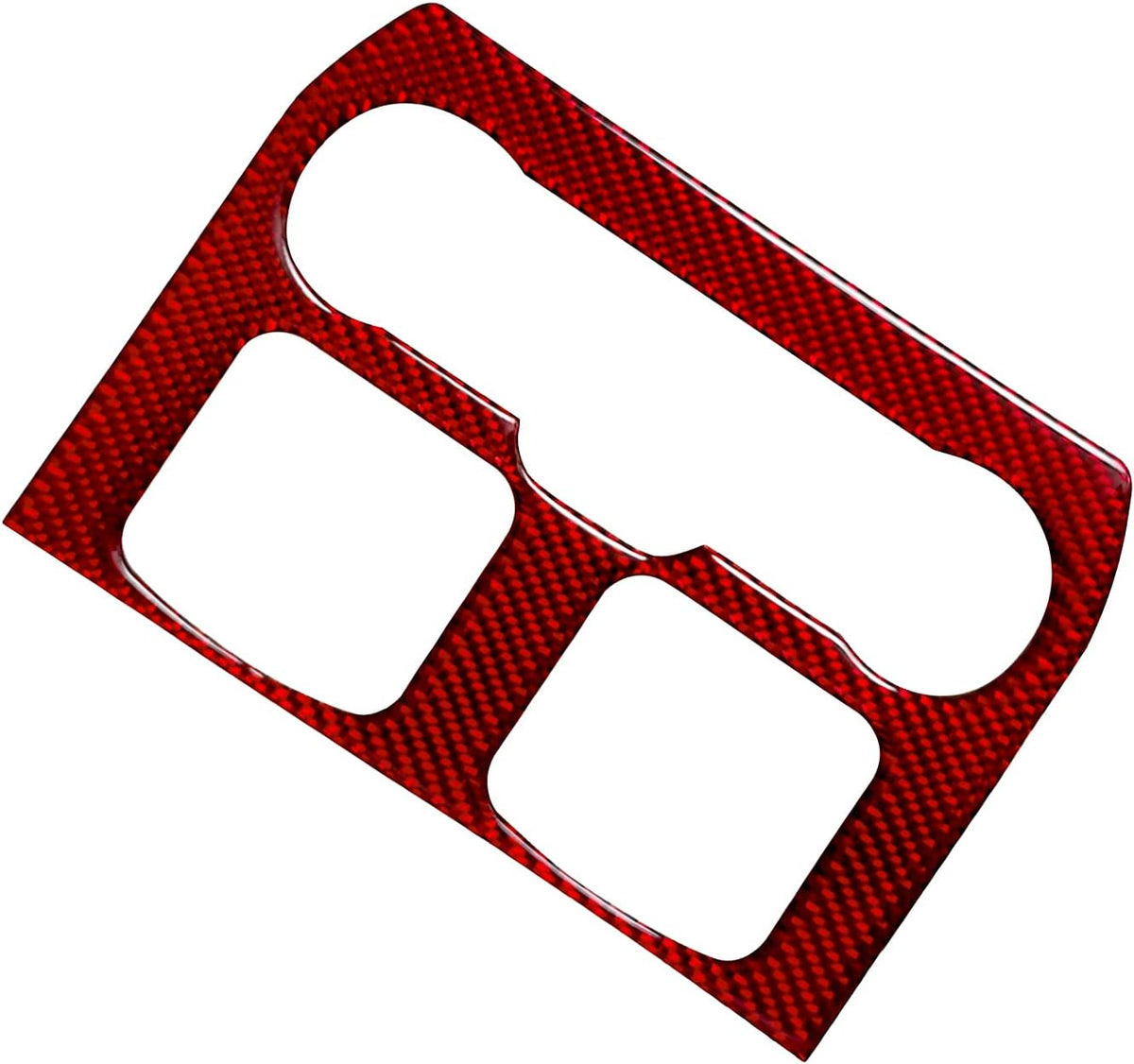 Carbon Fiber Interior Armrest Box Charging Port USB Button Control Panel Cover Stickers Red Pack of 2 A779662