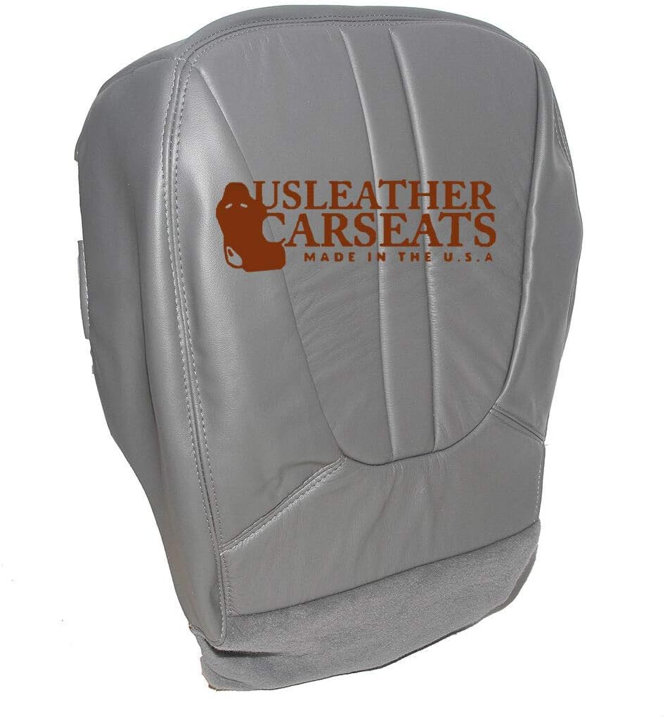 Gray Leather Driver Bottom Seat Cover P450