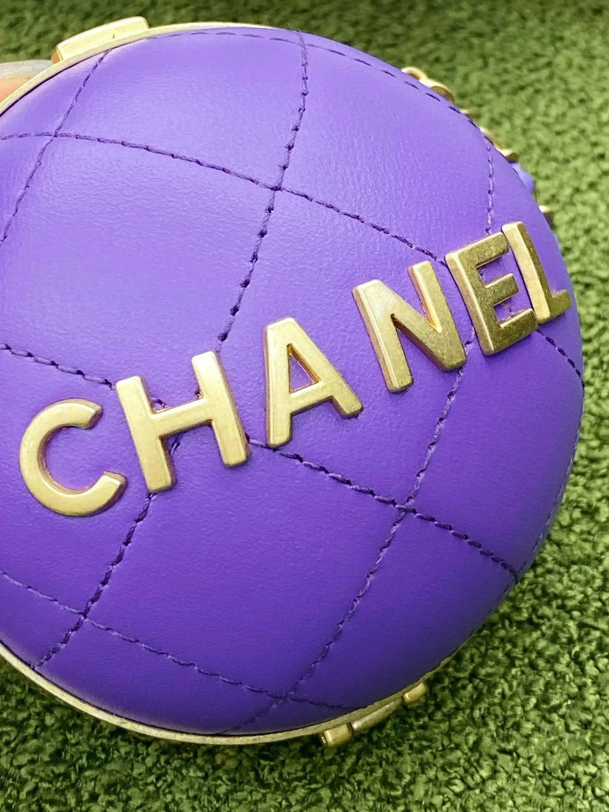 Purple and Gold Chain Bag E173524