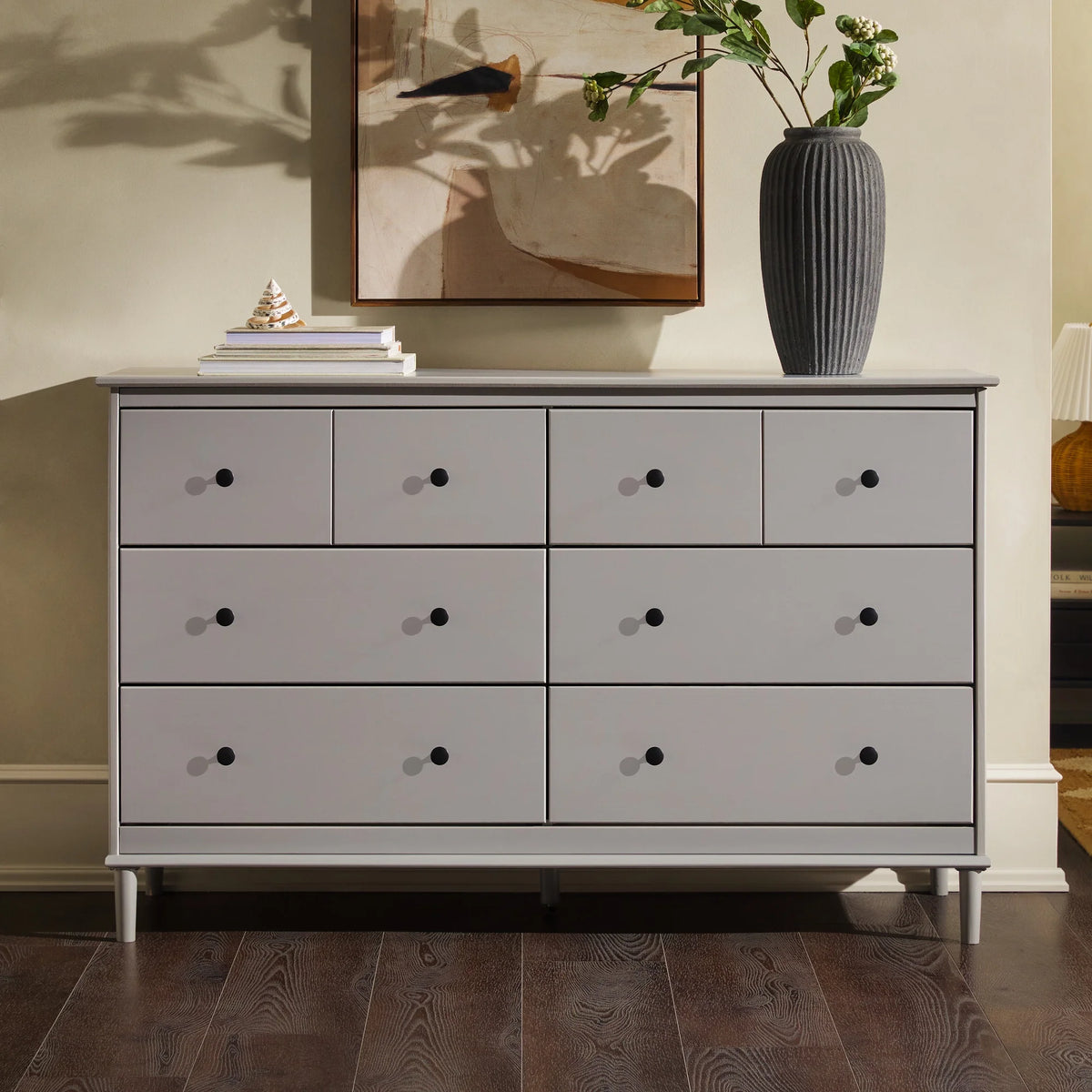 Walnut 6-Drawer Solid Wood Dresser R84709