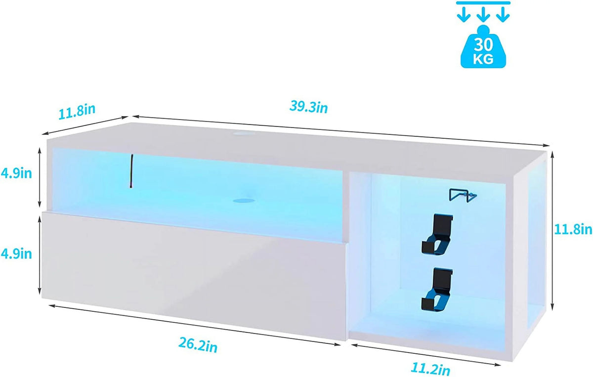 39.3 inches Floating TV Stand with Lights A61337