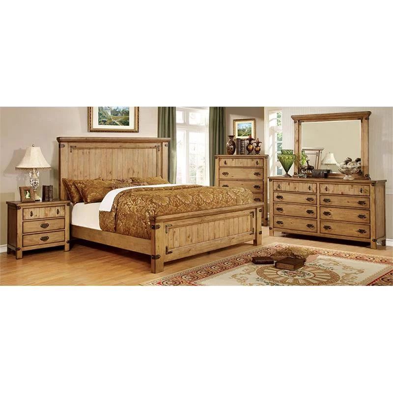 2-Piece Wood Dresser with Mirror in Mahogany C5353