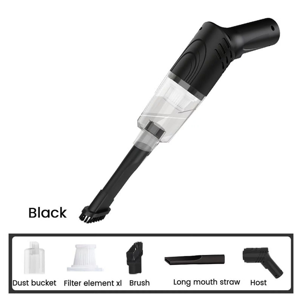 3 in 1 Portable Rechargeable Handheld Car Vacuum Cleaner Black Y88871