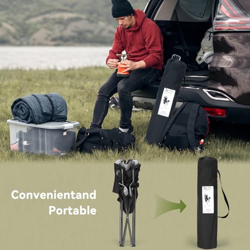 Camping Chairs 2 Pack, Folding Chair with Cup Holder & Cooler Bag A423605