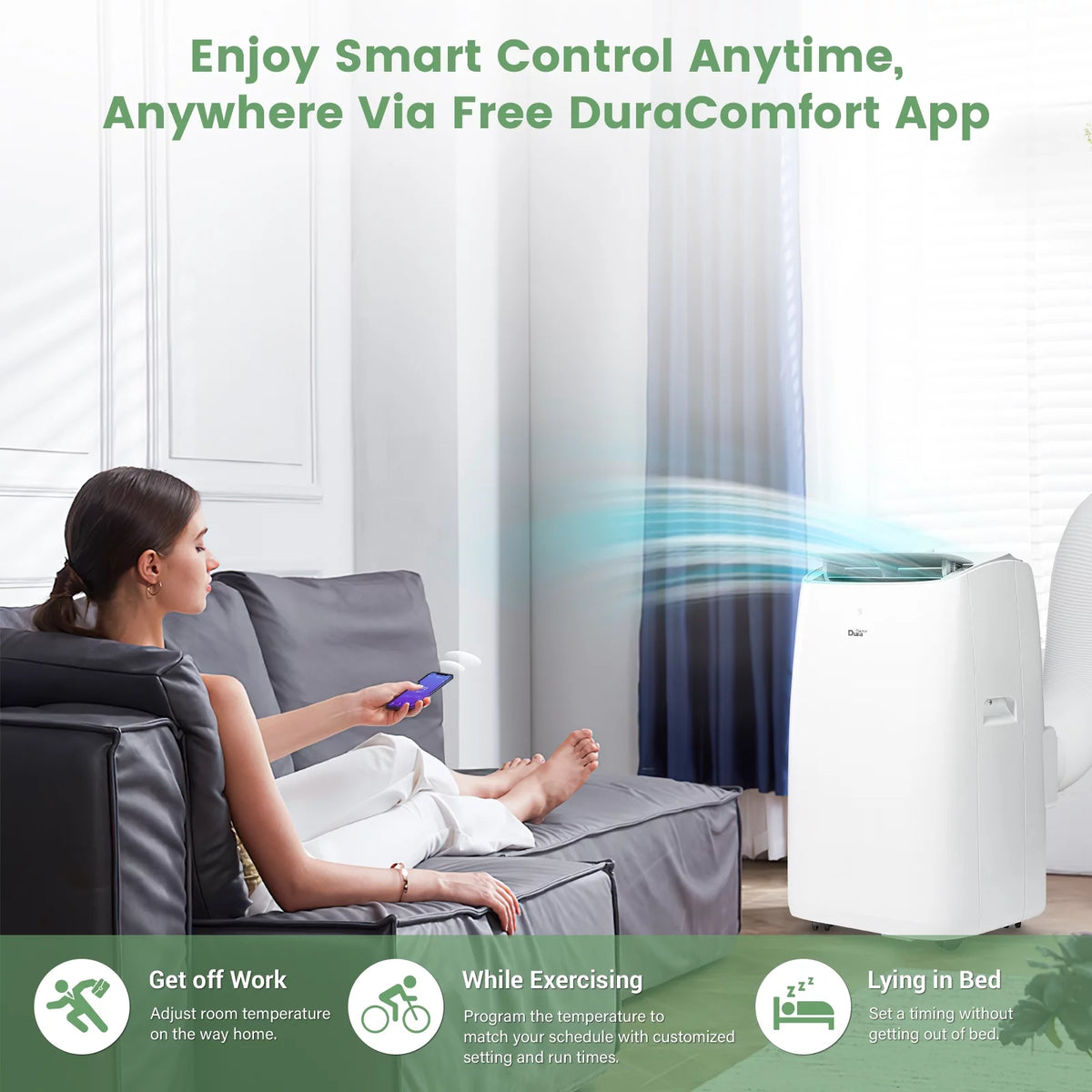 White Portable Air Conditioner, Dehumidifier, Fan F74950