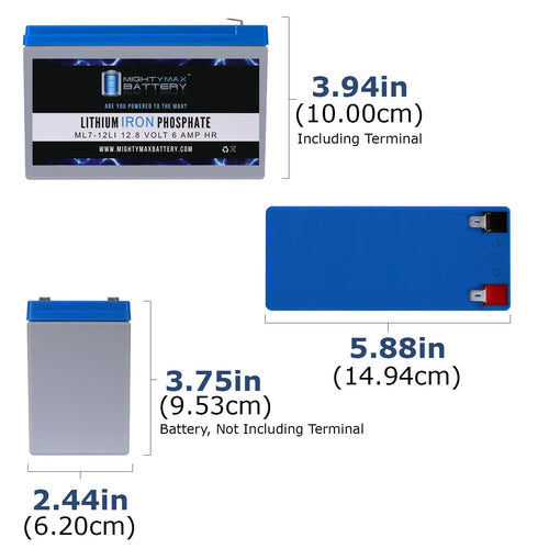 12V 7AH Lithium Replacement Battery 2 Pack P56249