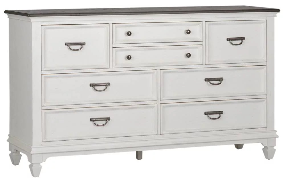 Wirebrushed White 8 Drawer Dresser C9686