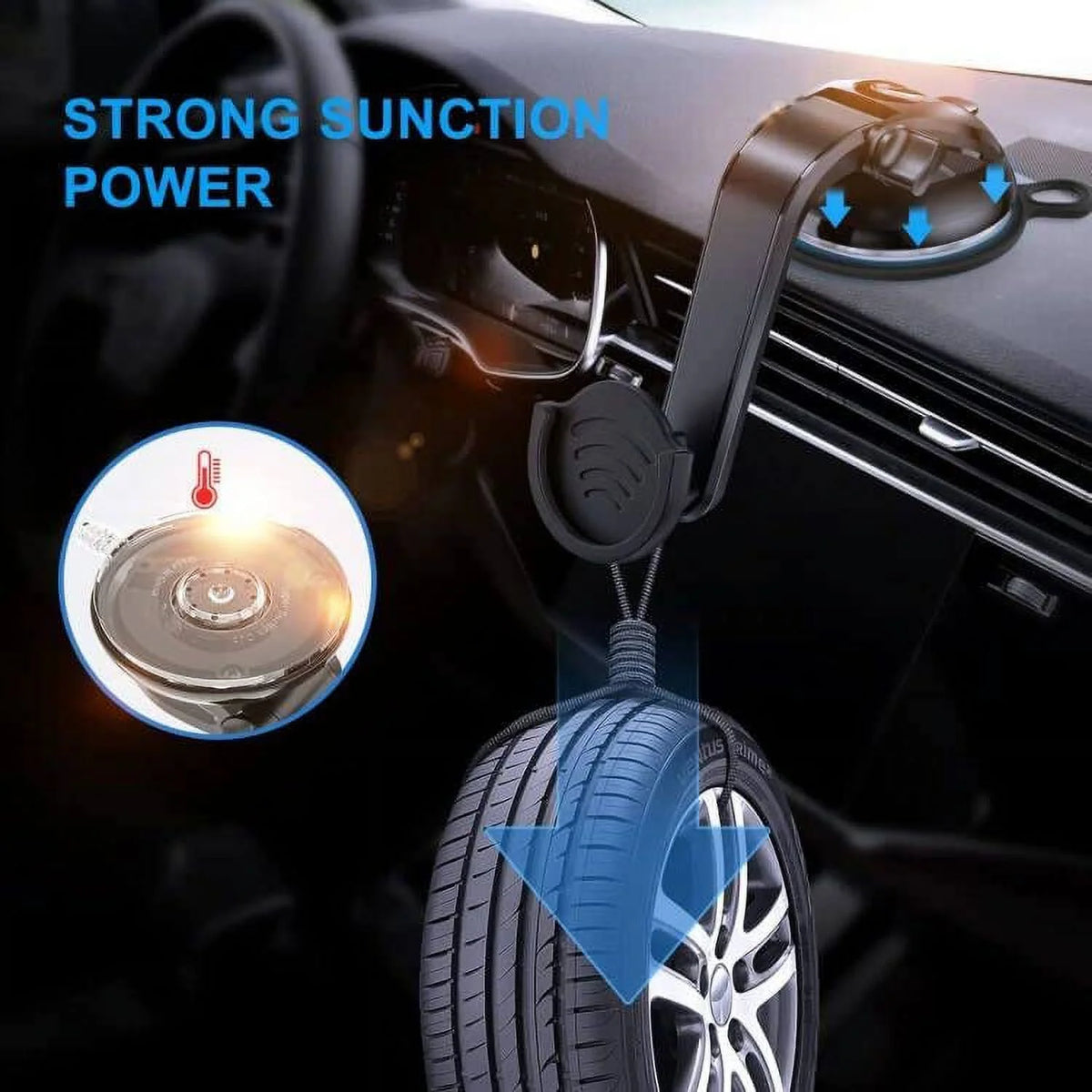 Suction Cup Phone Holder with 360 Rotation - Black M4348