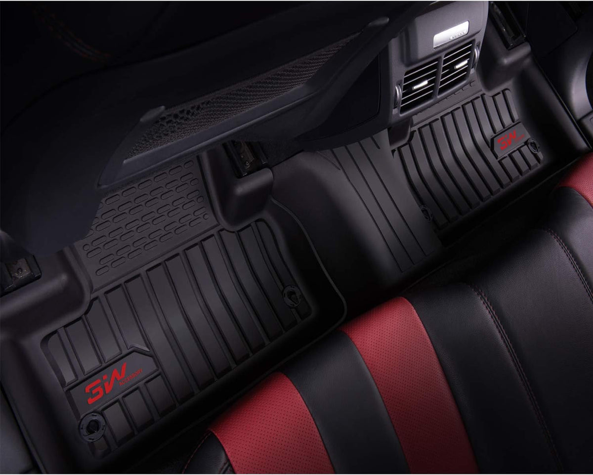 TPE All Weather Custom Fit Floor Mats 1st & 2nd Row Full Set Black X63295