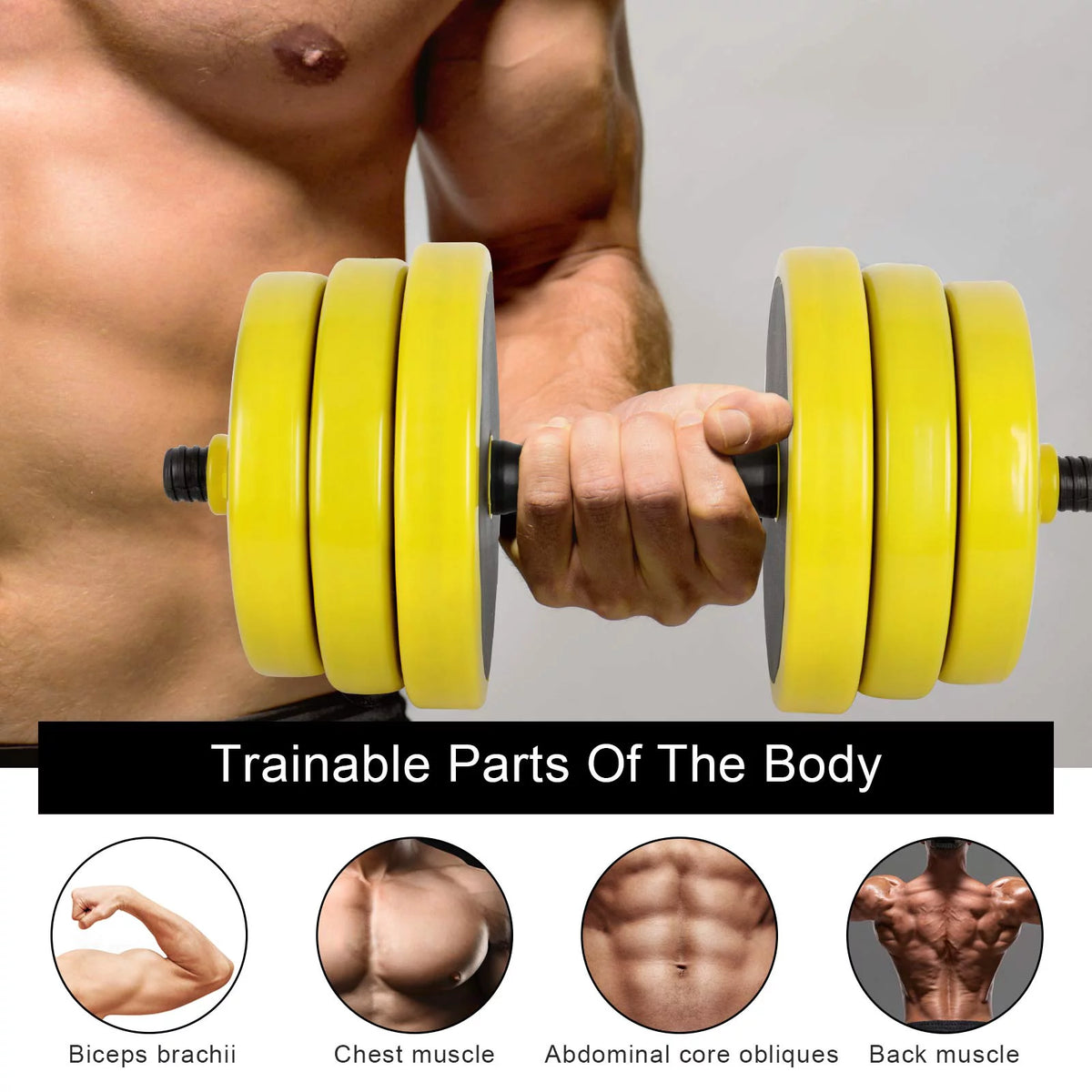 Adjustable 44 Pounds Non-Slip Neoprene Dumbbell Set T801