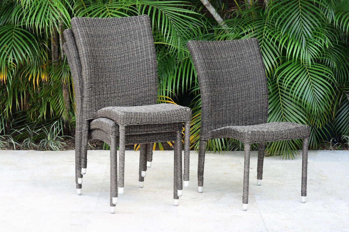 9-Piece Solid Wood Wicker Patio Dining S9636