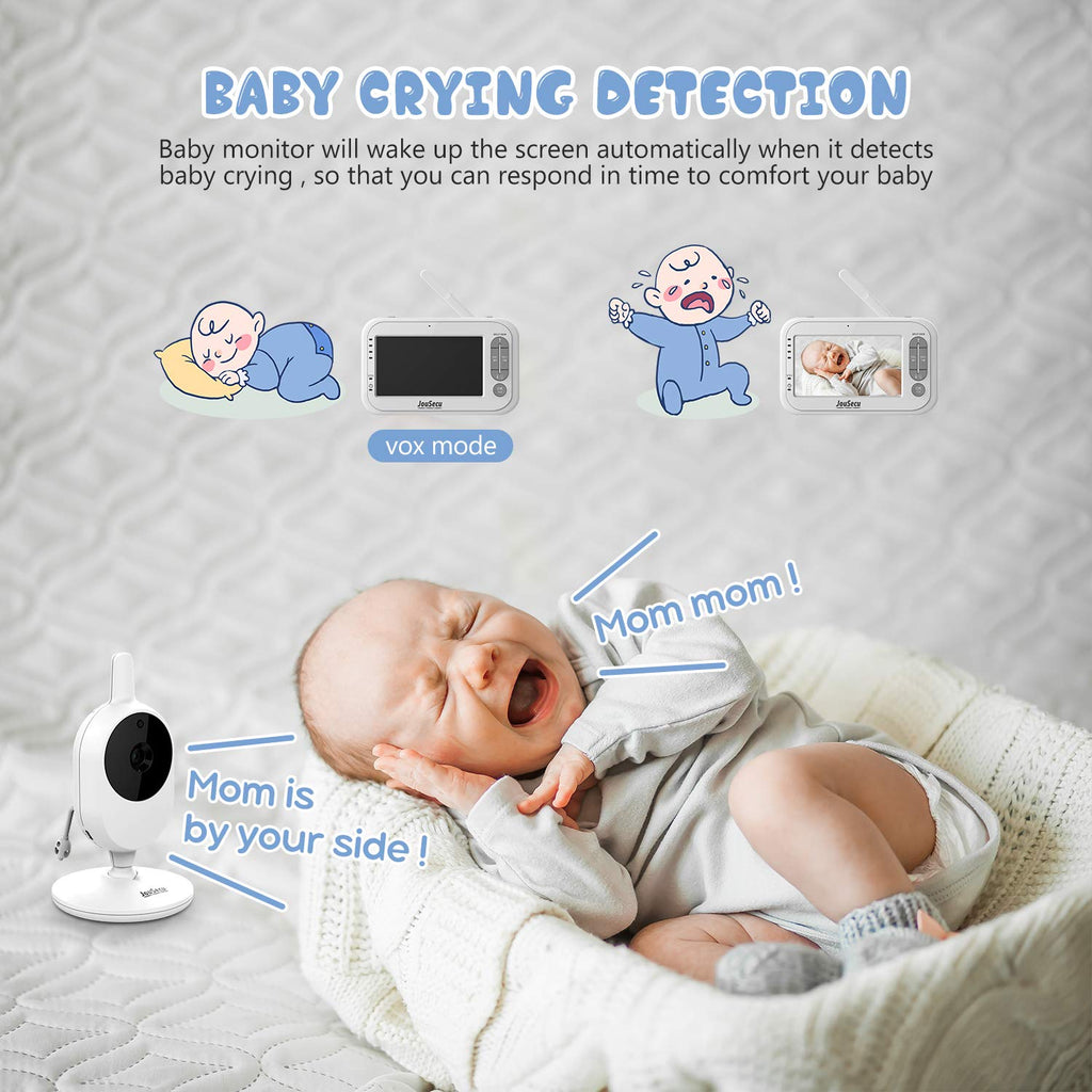 Baby Monitor with Camera and Audio 4.3 Inches LCD Split Screen X7784