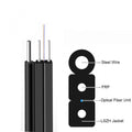Outdoor Optical Fiber Drop Cable, G657A1, 2-core, LSZH, 1000 feet G159171