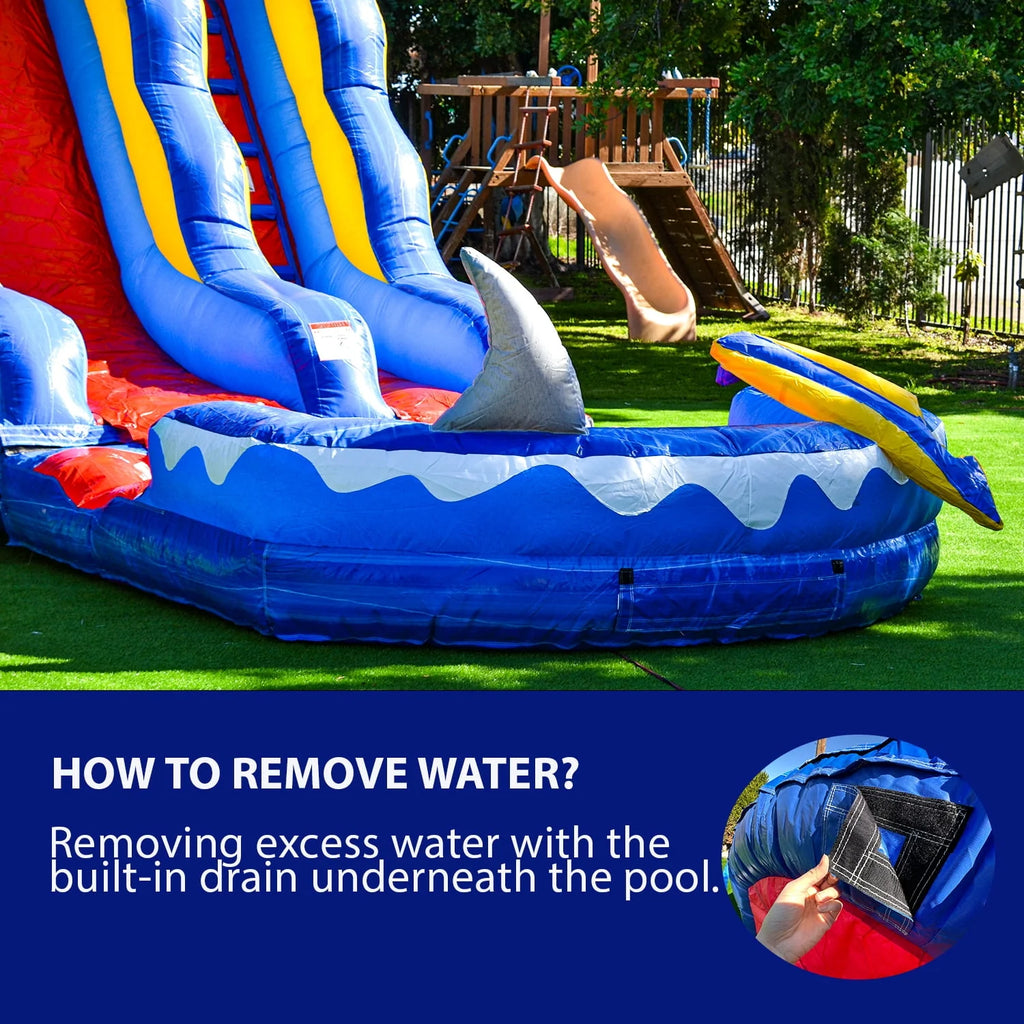 Shark Water Slide with Pool E504