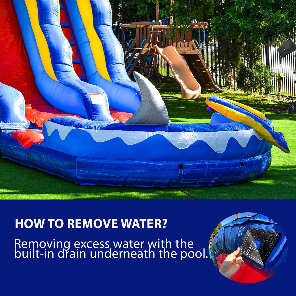 Shark Water Slide with Pool E504