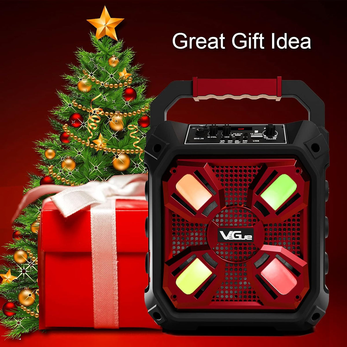 Karaoke Machine with Wireless Microphone and LED Lights S6694