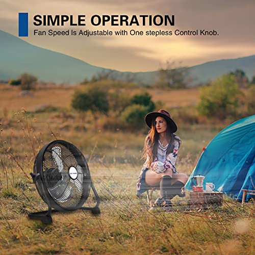 16 Inch Rechargeable Battery Operated Portable Floor Fan W197