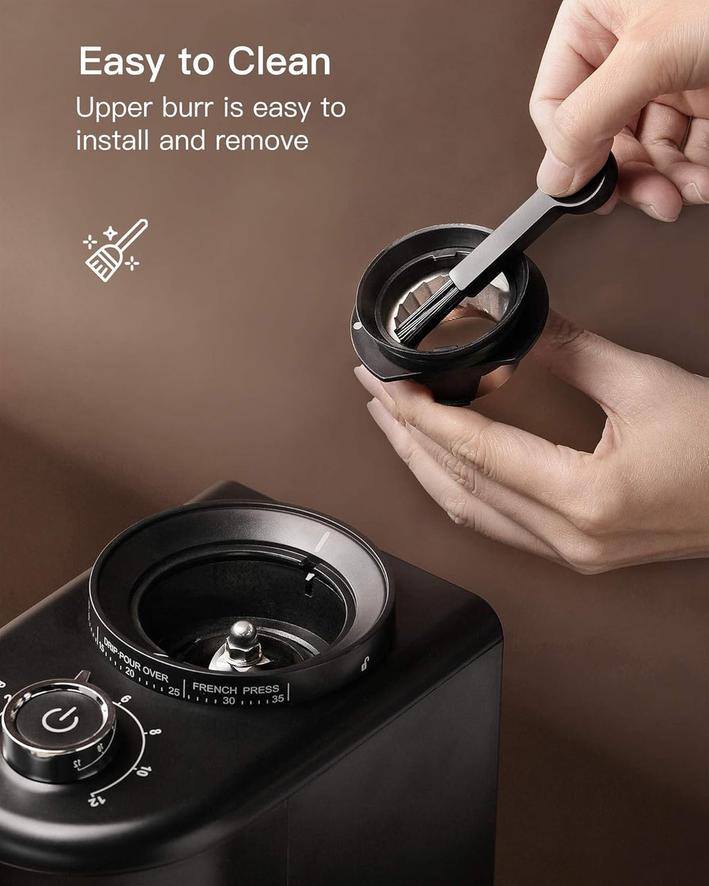 Electric Conical Burr Coffee Grinder with 35 Grind Settings X32731