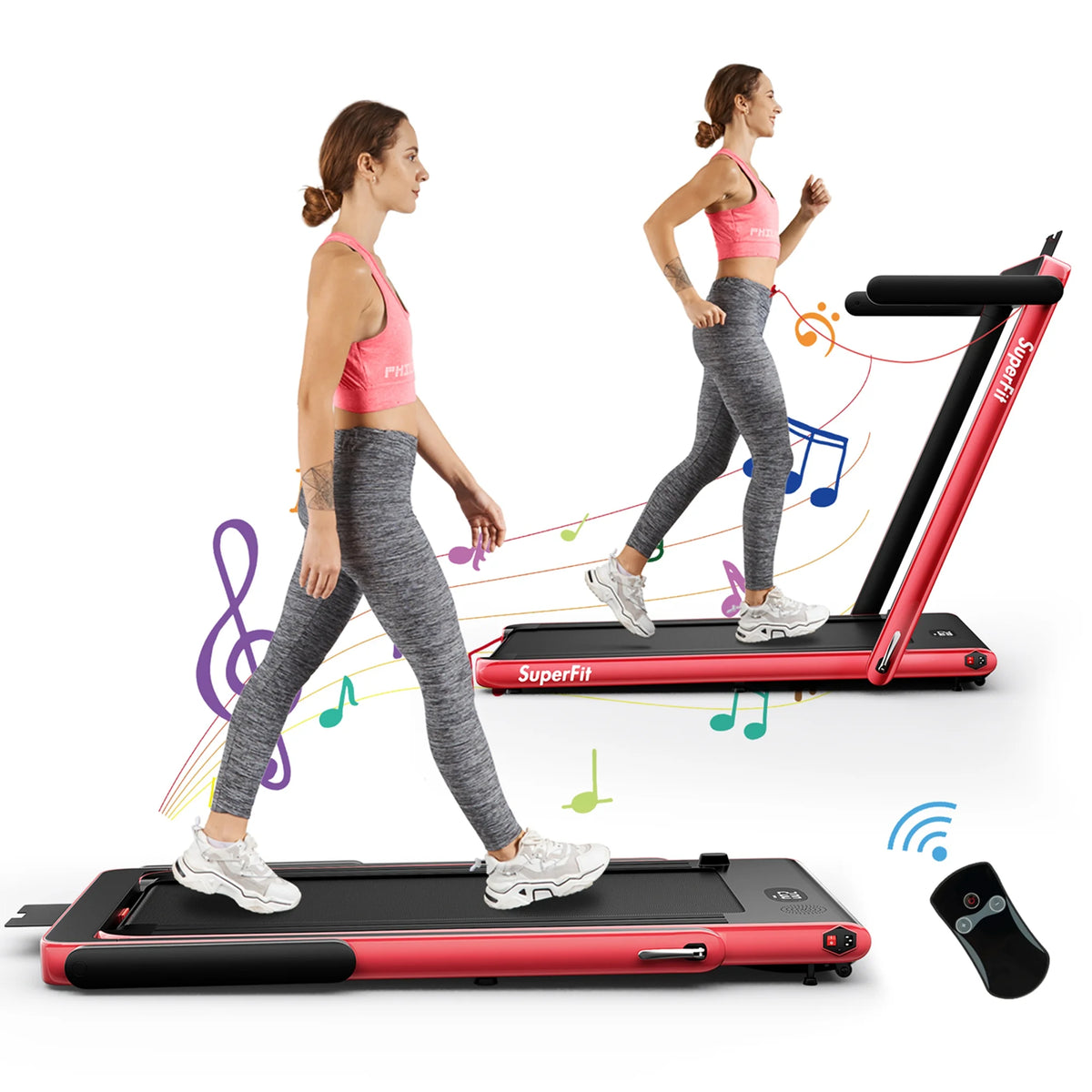2.25HP Folding Treadmill with Remote Control A9449