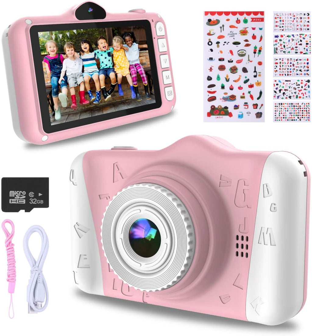 Kids Digital Camera 12MP 1080P Rechargeable with 32GB TF Card U52587